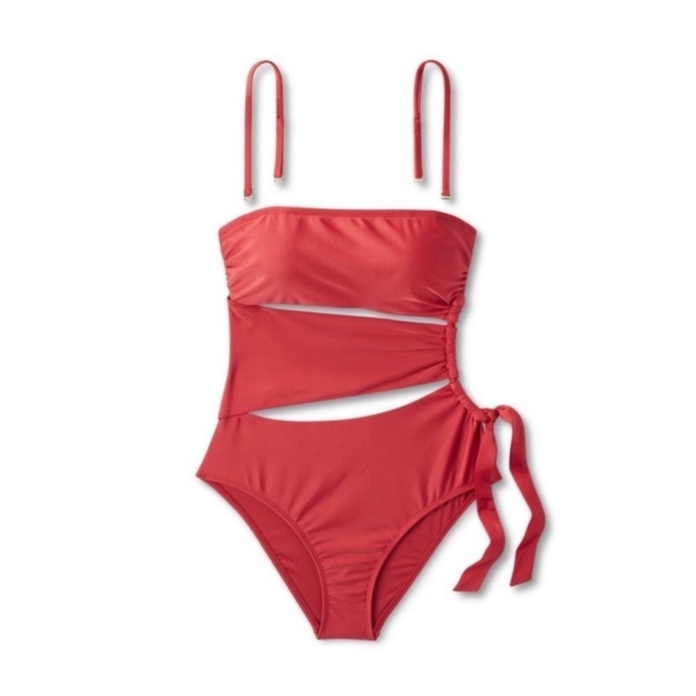 Bandeau Cut Out One Piece Swimsuit - Shade & Shore Red
NWT - Picture 5 of 8